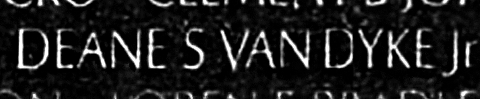 Dyke's name engraved in the Wall